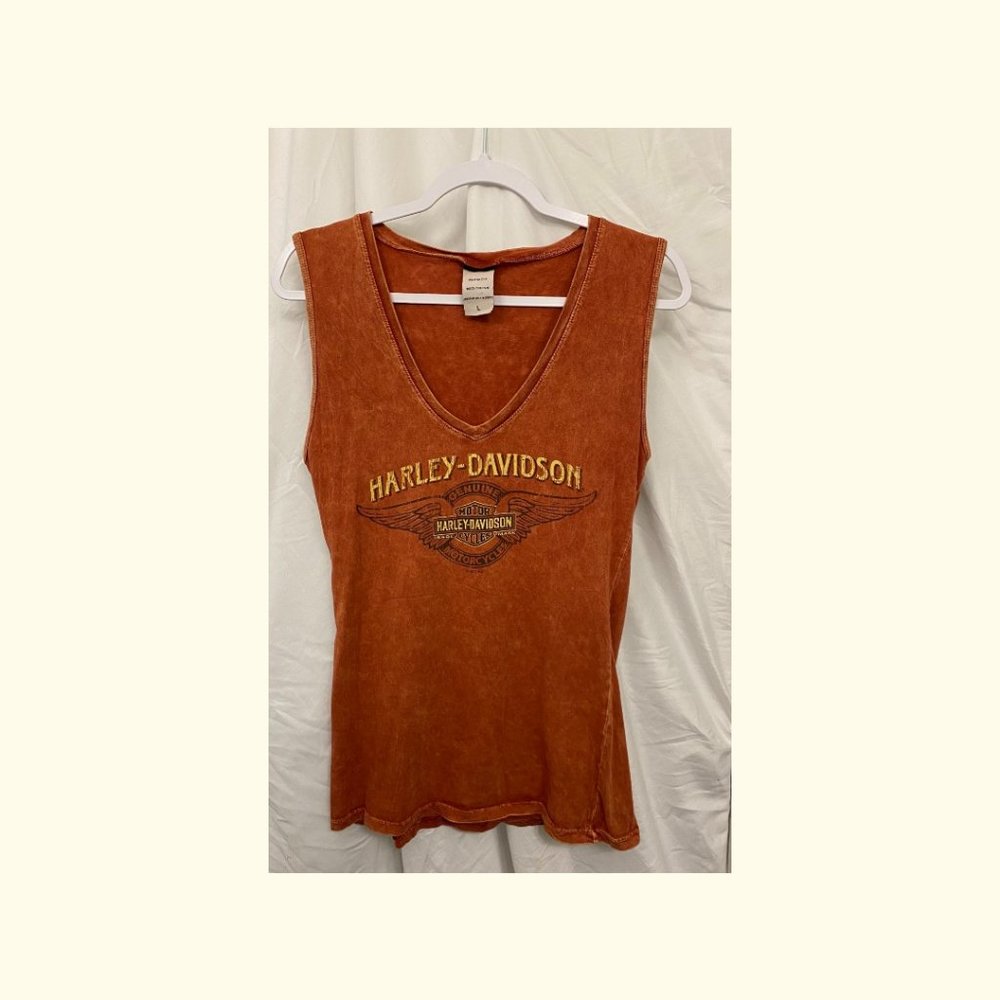HARLEY-DAVIDSON WOMEN'S TANK TOP ORANGE
